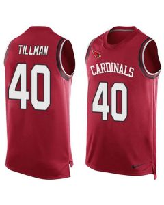 Cardinals #40 Pat Tillman Red Team Color Men's Stitched NFL Limited Tank Top Jersey