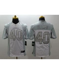 Cardinals #40 Pat Tillman White Men's Stitched NFL Limited Platinum Jersey