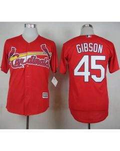 Cardinals #45 Bob Gibson Red Cool Base Stitched MLB Jersey