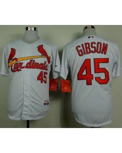 Cardinals #45 Bob Gibson White Cool Base Stitched MLB Jersey