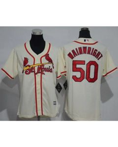 Cardinals #50 Adam Wainwright Cream Women's Alternate Stitched MLB Jersey