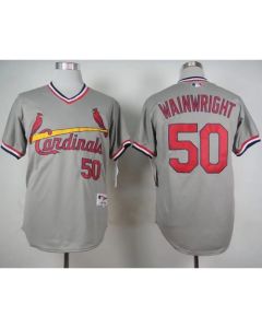Cardinals #50 Adam Wainwright Grey 1978 Turn Back The Clock Stitched MLB Jersey