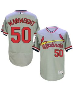 Cardinals #50 Adam Wainwright Grey Flexbase Authentic Collection Cooperstown Stitched MLB Jersey