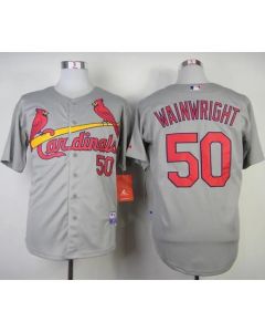 Cardinals #50 Adam Wainwright Grey Stitched MLB Jersey