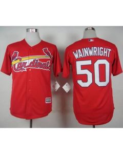 Cardinals #50 Adam Wainwright Red Cool Base Stitched MLB Jersey