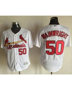 Cardinals #50 Adam Wainwright White Flexbase Authentic Collection Stitched MLB Jersey