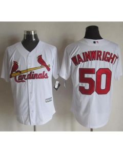 Cardinals #50 Adam Wainwright White New Cool Base Stitched MLB Jersey