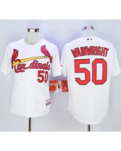 Cardinals #50 Adam Wainwright White Stitched MLB Jersey