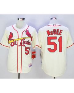 Cardinals #51 Willie McGee Cream Cool Base Stitched MLB Jersey