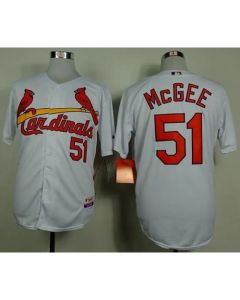 Cardinals #51 Willie McGee White Cool Base Stitched MLB Jersey