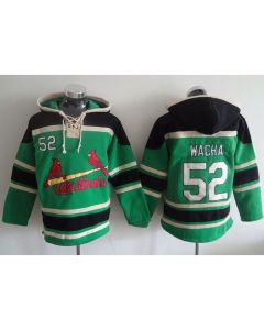 Cardinals #52 Michael Wacha Green Sawyer Hooded Sweatshirt MLB Hoodie