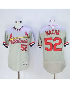 Cardinals #52 Michael Wacha Grey Flexbase Authentic Collection Cooperstown Stitched MLB Jersey