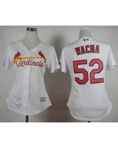 Cardinals #52 Michael Wacha White Home Women's Stitched MLB Jersey