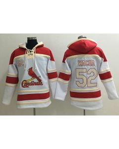 Cardinals #52 Michael Wacha White Sawyer Hooded Sweatshirt MLB Hoodie