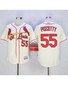 Cardinals #55 Stephen Piscotty Cream Cool Base Stitched MLB Jersey