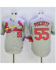 Cardinals #55 Stephen Piscotty Grey Cool Base Stitched MLB Jersey