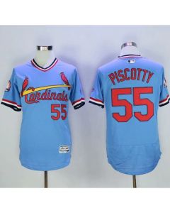 Cardinals #55 Stephen Piscotty Light Blue Flexbase Authentic Collection Cooperstown Stitched MLB Jersey
