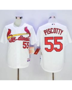 Cardinals #55 Stephen Piscotty White Cool Base Stitched MLB Jersey
