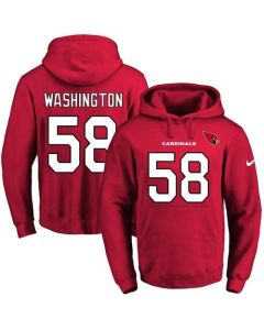 Cardinals #58 Daryl Washington Red Name & Number Pullover NFL Hoodie