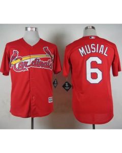 Cardinals #6 Stan Musial Red Cool Base Stitched MLB Jersey