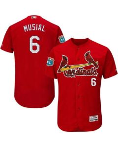 Cardinals #6 Stan Musial Red Flexbase Authentic Collection Stitched MLB Jersey