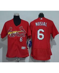 Cardinals #6 Stan Musial Red Flexbase Authentic Women's Stitched MLB Jersey