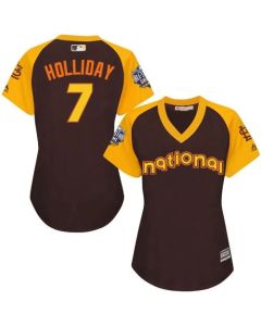 Cardinals #7 Matt Holliday Brown 2016 All-Star National League Women's Stitched MLB Jersey