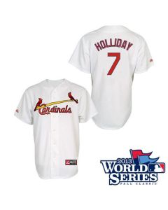 Cardinals #7 Matt Holliday White Cool Base 2013 World Series Patch Stitched MLB Jersey
