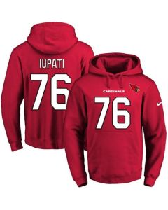 Cardinals #76 Mike Iupati Red Name & Number Pullover NFL Hoodie