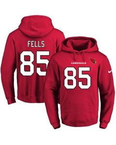 Cardinals #85 Darren Fells Red Name & Number Pullover NFL Hoodie