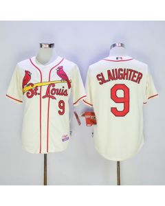 Cardinals #9 Enos Slaughter Cream Cool Base Stitched MLB Jersey