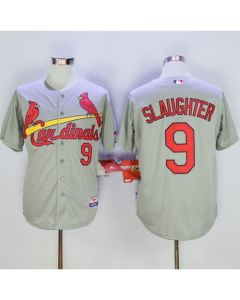 Cardinals #9 Enos Slaughter Grey Cool Base Stitched MLB Jersey