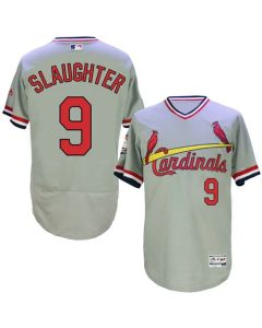 Cardinals #9 Enos Slaughter Grey Flexbase Authentic Collection Cooperstown Stitched MLB Jersey