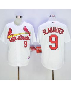 Cardinals #9 Enos Slaughter White Cool Base Stitched MLB Jersey