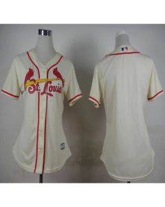 Cardinals Blank Cream Alternate Women's Stitched MLB Jersey