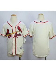 Cardinals Blank Cream Cool Base Stitched Youth MLB Jersey