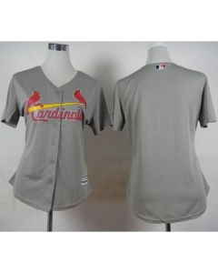 Cardinals Blank Grey Road Women's Stitched MLB Jersey