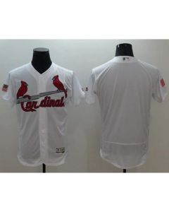 Cardinals Blank White Fashion Stars & Stripes Flexbase Authentic Stitched MLB Jersey