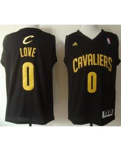 Cavaliers #0 Kevin Love Black Fashion Stitched NBA Jersey