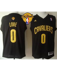 Cavaliers #0 Kevin Love Black Fashion The Finals Patch Stitched NBA Jersey