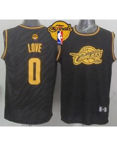 Cavaliers #0 Kevin Love Black Precious Metals Fashion The Finals Patch Stitched NBA Jersey