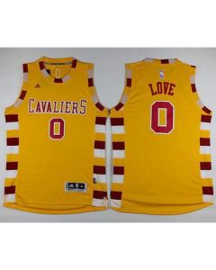 Cavaliers #0 Kevin Love Gold Throwback Classic Stitched NBA Jersey