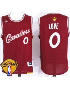 Cavaliers #0 Kevin Love Red 2015-2016 Christmas Day The Finals Patch Stitched NBA Jersey
