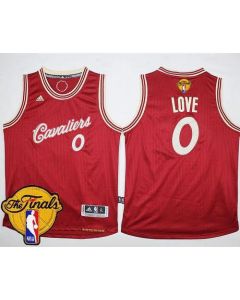 Cavaliers #0 Kevin Love Red 2015-2016 Christmas Day The Finals Patch Stitched Youth NBA Jersey