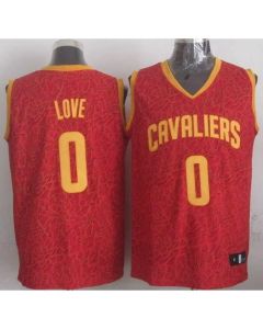 Cavaliers #0 Kevin Love Red Crazy Light Stitched NBA Jersey