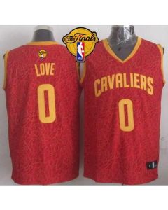 Cavaliers #0 Kevin Love Red Crazy Light The Finals Patch Stitched NBA Jersey