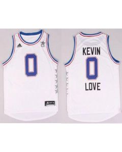 Cavaliers #0 Kevin Love White 2015 All Star Stitched NBA Jersey