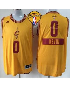 Cavaliers #0 Kevin Love Yellow 2014-15 Christmas Day The Finals Patch Stitched NBA Jersey