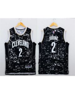 Cavaliers #2 Kyrie Irving Black City Light Stitched NBA Jersey