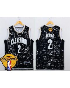 Cavaliers #2 Kyrie Irving Black City Light The Finals Patch Stitched NBA Jersey
